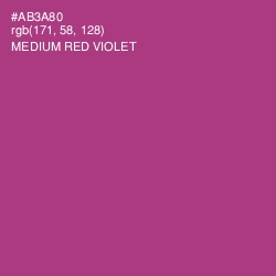 #AB3A80 - Medium Red Violet Color Image