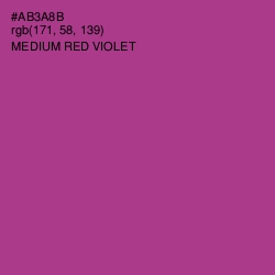 #AB3A8B - Medium Red Violet Color Image