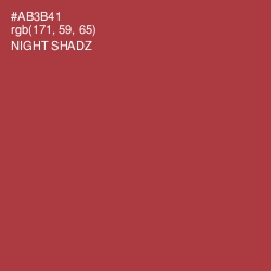 #AB3B41 - Night Shadz Color Image