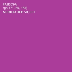 #AB3C9A - Medium Red Violet Color Image
