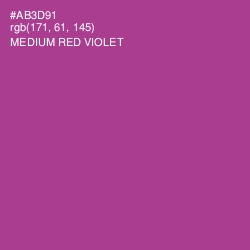 #AB3D91 - Medium Red Violet Color Image