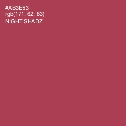 #AB3E53 - Night Shadz Color Image