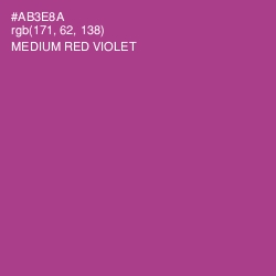 #AB3E8A - Medium Red Violet Color Image
