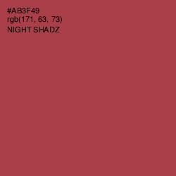 #AB3F49 - Night Shadz Color Image