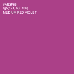 #AB3F88 - Medium Red Violet Color Image