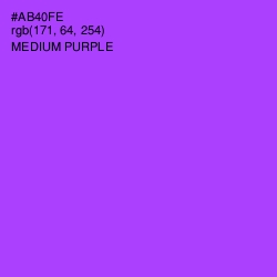 #AB40FE - Medium Purple Color Image