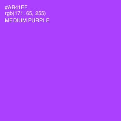 #AB41FF - Medium Purple Color Image
