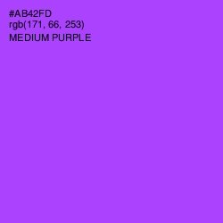 #AB42FD - Medium Purple Color Image