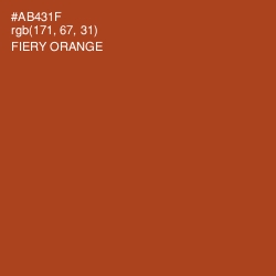 #AB431F - Fiery Orange Color Image