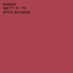 #AB434F - Apple Blossom Color Image