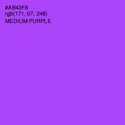 #AB43F8 - Medium Purple Color Image