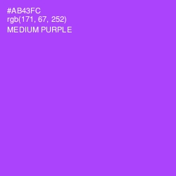 #AB43FC - Medium Purple Color Image