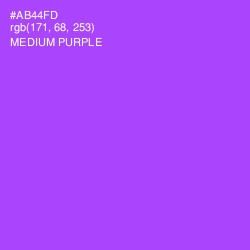 #AB44FD - Medium Purple Color Image