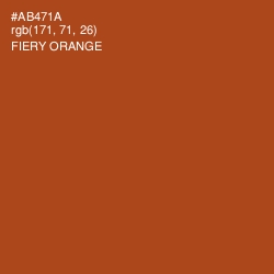 #AB471A - Fiery Orange Color Image