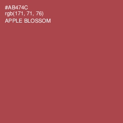 #AB474C - Apple Blossom Color Image