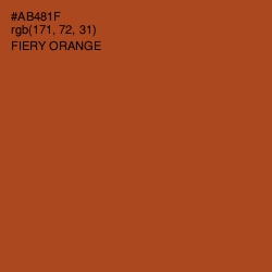 #AB481F - Fiery Orange Color Image