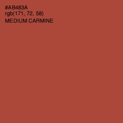 #AB483A - Medium Carmine Color Image