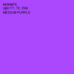 #AB48FE - Medium Purple Color Image