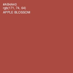 #AB4A40 - Apple Blossom Color Image