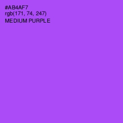 #AB4AF7 - Medium Purple Color Image