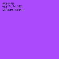 #AB4AFD - Medium Purple Color Image