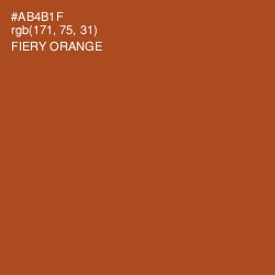 #AB4B1F - Fiery Orange Color Image