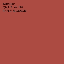 #AB4B42 - Apple Blossom Color Image