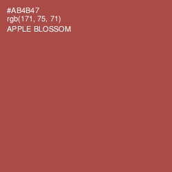 #AB4B47 - Apple Blossom Color Image