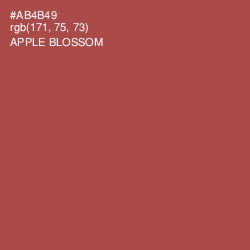 #AB4B49 - Apple Blossom Color Image