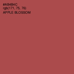 #AB4B4C - Apple Blossom Color Image