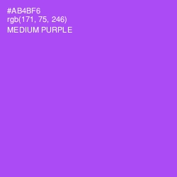 #AB4BF6 - Medium Purple Color Image