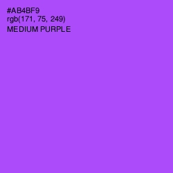 #AB4BF9 - Medium Purple Color Image