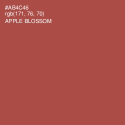 #AB4C46 - Apple Blossom Color Image