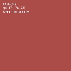 #AB4C49 - Apple Blossom Color Image