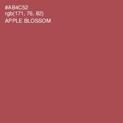 #AB4C52 - Apple Blossom Color Image