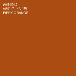 #AB4D12 - Fiery Orange Color Image