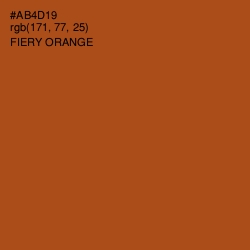 #AB4D19 - Fiery Orange Color Image