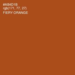 #AB4D1B - Fiery Orange Color Image