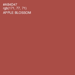 #AB4D47 - Apple Blossom Color Image