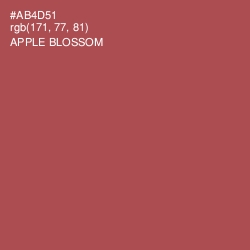 #AB4D51 - Apple Blossom Color Image