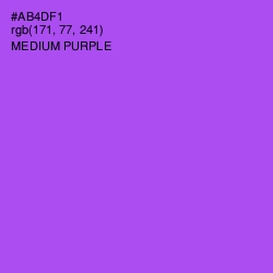 #AB4DF1 - Medium Purple Color Image