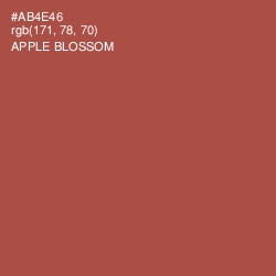 #AB4E46 - Apple Blossom Color Image