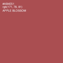 #AB4E51 - Apple Blossom Color Image