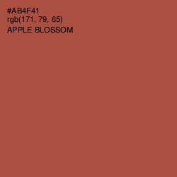 #AB4F41 - Apple Blossom Color Image