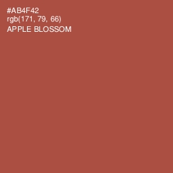 #AB4F42 - Apple Blossom Color Image