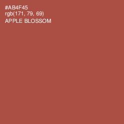 #AB4F45 - Apple Blossom Color Image