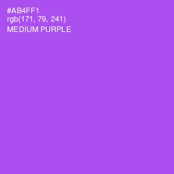 #AB4FF1 - Medium Purple Color Image