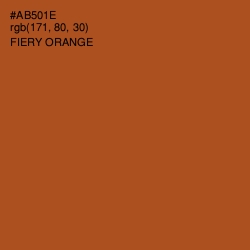 #AB501E - Fiery Orange Color Image