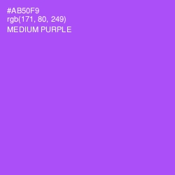 #AB50F9 - Medium Purple Color Image