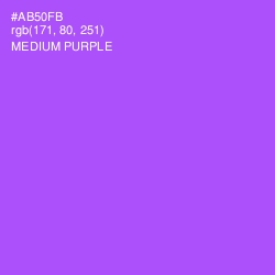 #AB50FB - Medium Purple Color Image